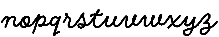 Dreaming Outloud Script Slanted Font LOWERCASE
