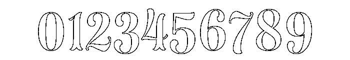 Dress Outline Font OTHER CHARS