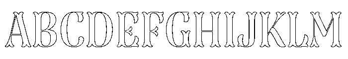 Dress Outline Font UPPERCASE