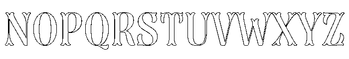 Dress Outline Font UPPERCASE