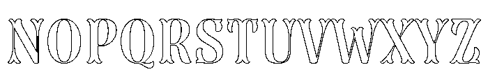 Dress Outline Font LOWERCASE