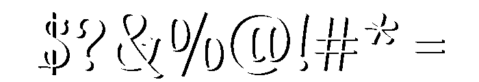 Dress Shade One Font OTHER CHARS