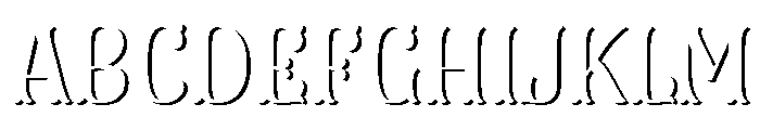 Dress Shade One Font UPPERCASE