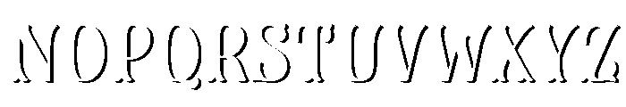 Dress Shade One Font LOWERCASE