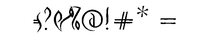 Driade Aged Font OTHER CHARS