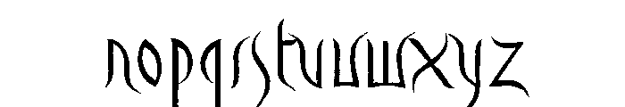 Driade Aged Font LOWERCASE