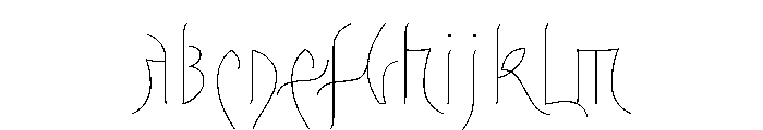 Driade Linea Font UPPERCASE
