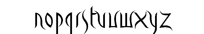 Driade Regular Font LOWERCASE