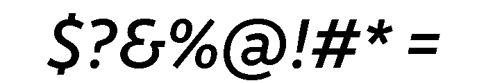 Drive Book Italic Font OTHER CHARS