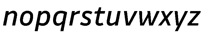 Drive Book Italic Font LOWERCASE