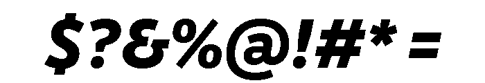 Drive Extra Bold Italic Font OTHER CHARS