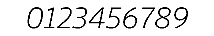 Drive Extra Light Italic Font OTHER CHARS