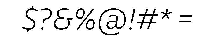 Drive Extra Light Italic Font OTHER CHARS