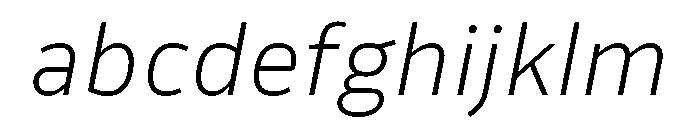 Drive Extra Light Italic FONT