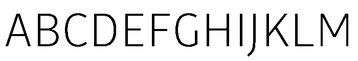 Drive Extra Light Font UPPERCASE