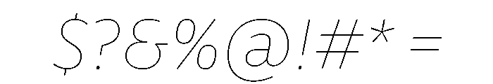 Drive Hairline Italic Font OTHER CHARS