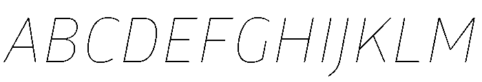 Drive Hairline Italic Font UPPERCASE