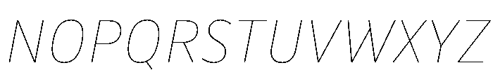 Drive Hairline Italic Font UPPERCASE