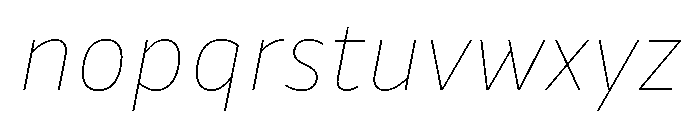 Drive Hairline Italic Font LOWERCASE