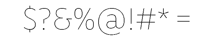 Drive Hairline Font OTHER CHARS
