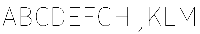 Drive Hairline Font UPPERCASE