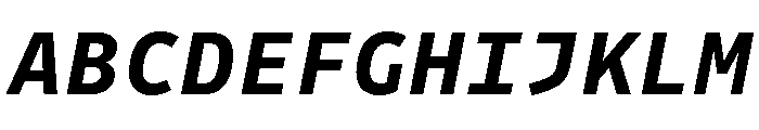 Drive Mono Bold Italic Font UPPERCASE