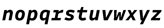 Drive Mono Bold Italic Font LOWERCASE