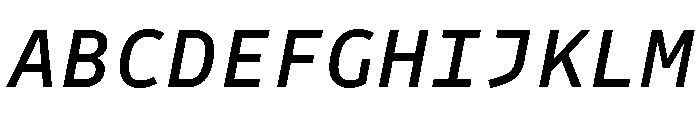 Drive Mono Book Italic Font UPPERCASE