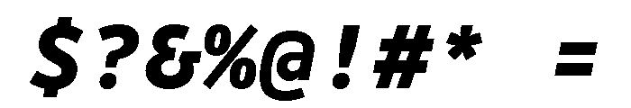 Drive Mono Extra Bold Italic Font OTHER CHARS