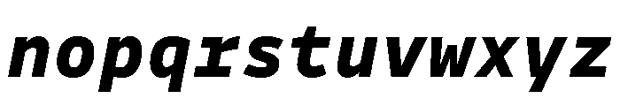 Drive Mono Extra Bold Italic Font LOWERCASE