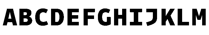 Drive Mono Extra Bold Font UPPERCASE