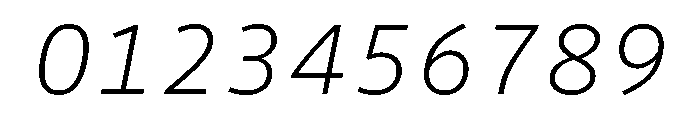 Drive Mono Extra Light Italic Font OTHER CHARS