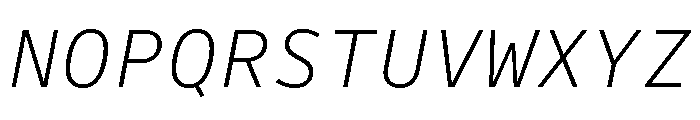 Drive Mono Extra Light Italic Font UPPERCASE