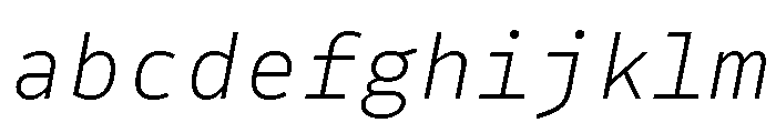 Drive Mono Extra Light Italic FONT