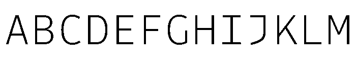 Drive Mono Extra Light Font UPPERCASE