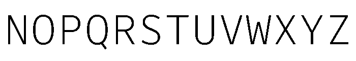 Drive Mono Extra Light Font UPPERCASE
