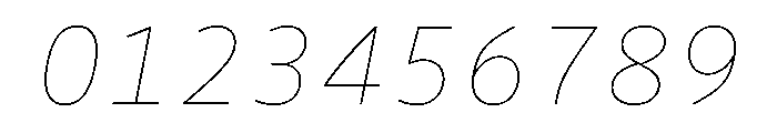 Drive Mono Hairline Italic Font OTHER CHARS