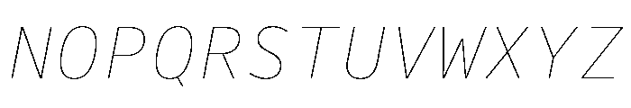 Drive Mono Hairline Italic Font UPPERCASE