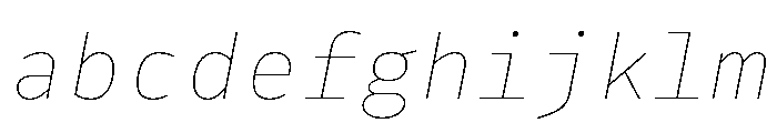 Drive Mono Hairline Italic FONT