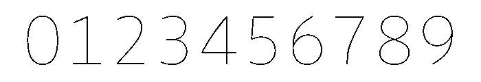 Drive Mono Hairline Font OTHER CHARS