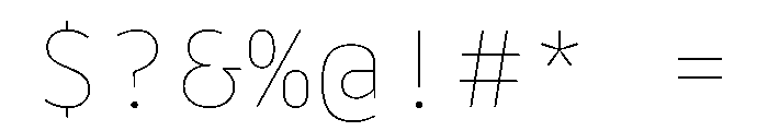 Drive Mono Hairline Font OTHER CHARS