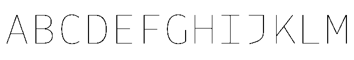Drive Mono Hairline Font UPPERCASE