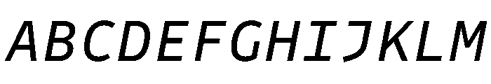 Drive Mono Italic Font UPPERCASE
