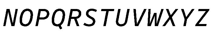 Drive Mono Italic Font UPPERCASE