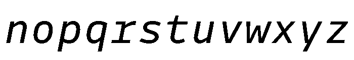 Drive Mono Italic Font LOWERCASE