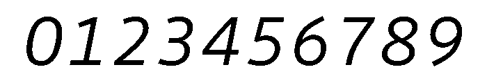Drive Mono Light Italic Font OTHER CHARS