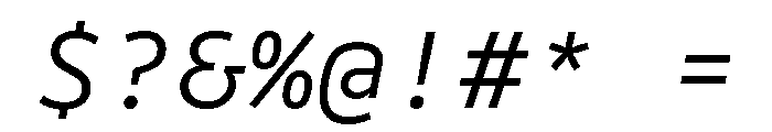 Drive Mono Light Italic Font OTHER CHARS