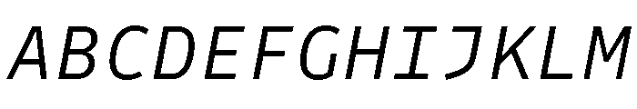 Drive Mono Light Italic Font UPPERCASE