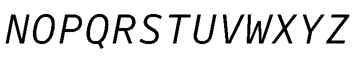 Drive Mono Light Italic Font UPPERCASE