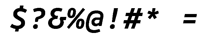 Drive Mono Medium Italic Font OTHER CHARS